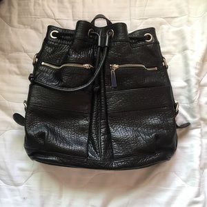 Black Leather Backpack